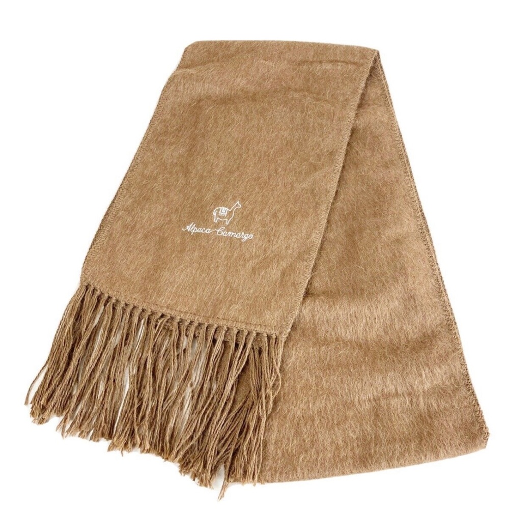 Alpaca Camargo Camel Color Holiday Winter Scarf